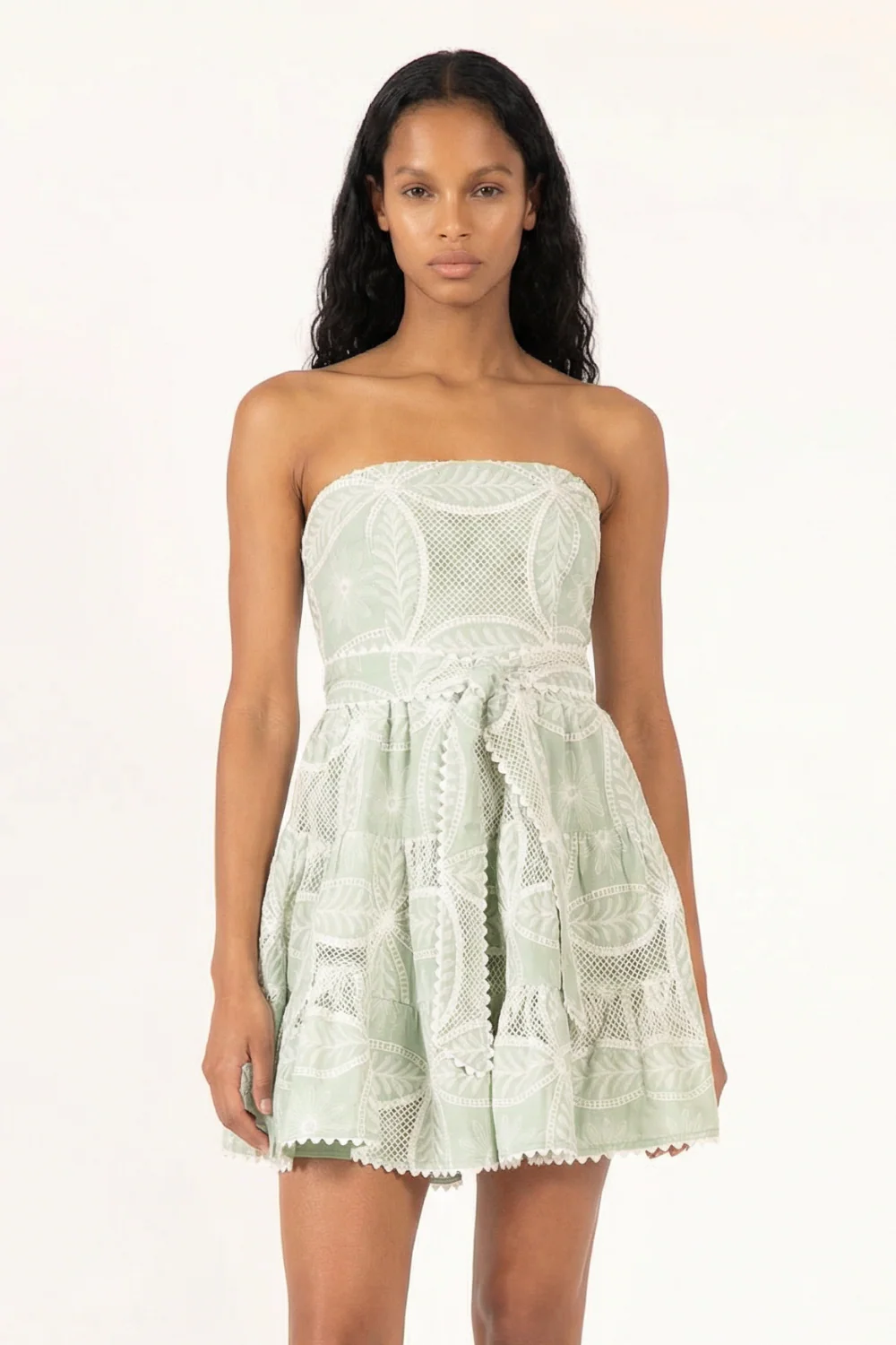 Bandeau Dress Christine - Sage - Image 3