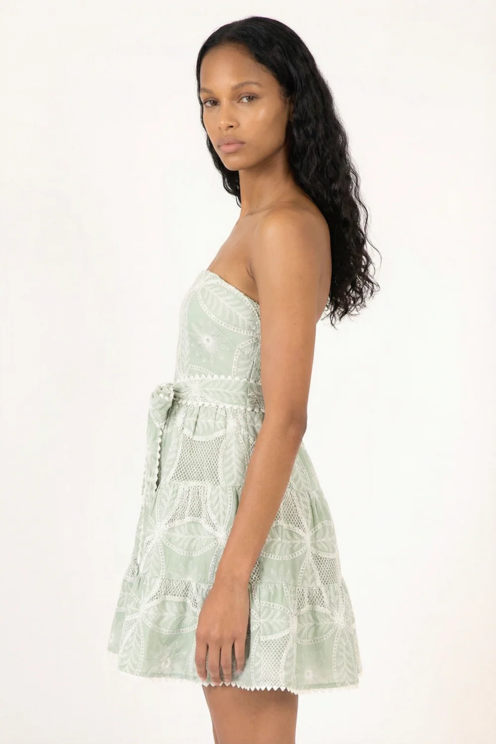 Bandeau Dress Christine - Sage - Image 4