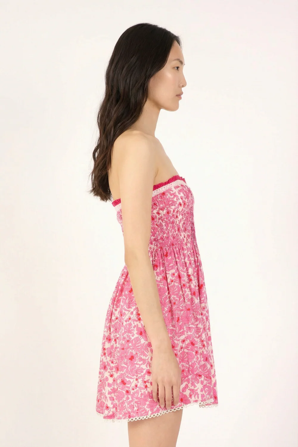 Bandeau Dress Claire - Pink Aquaflora - Image 3