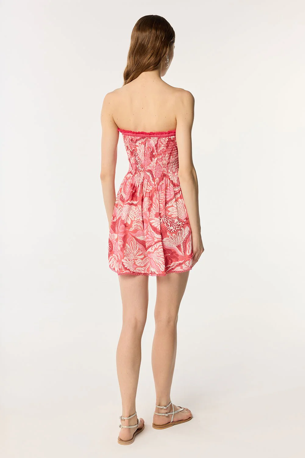 Bandeau Dress Claire - Pink Tiger Lily - Image 3