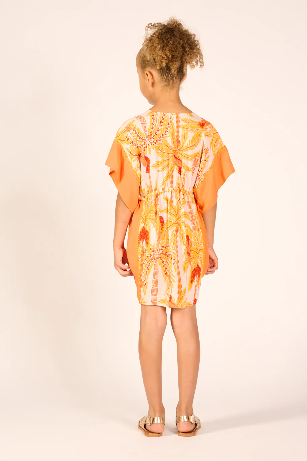 Kaftan Amaya for girls - Yellow Mini Palmrott - Image 4