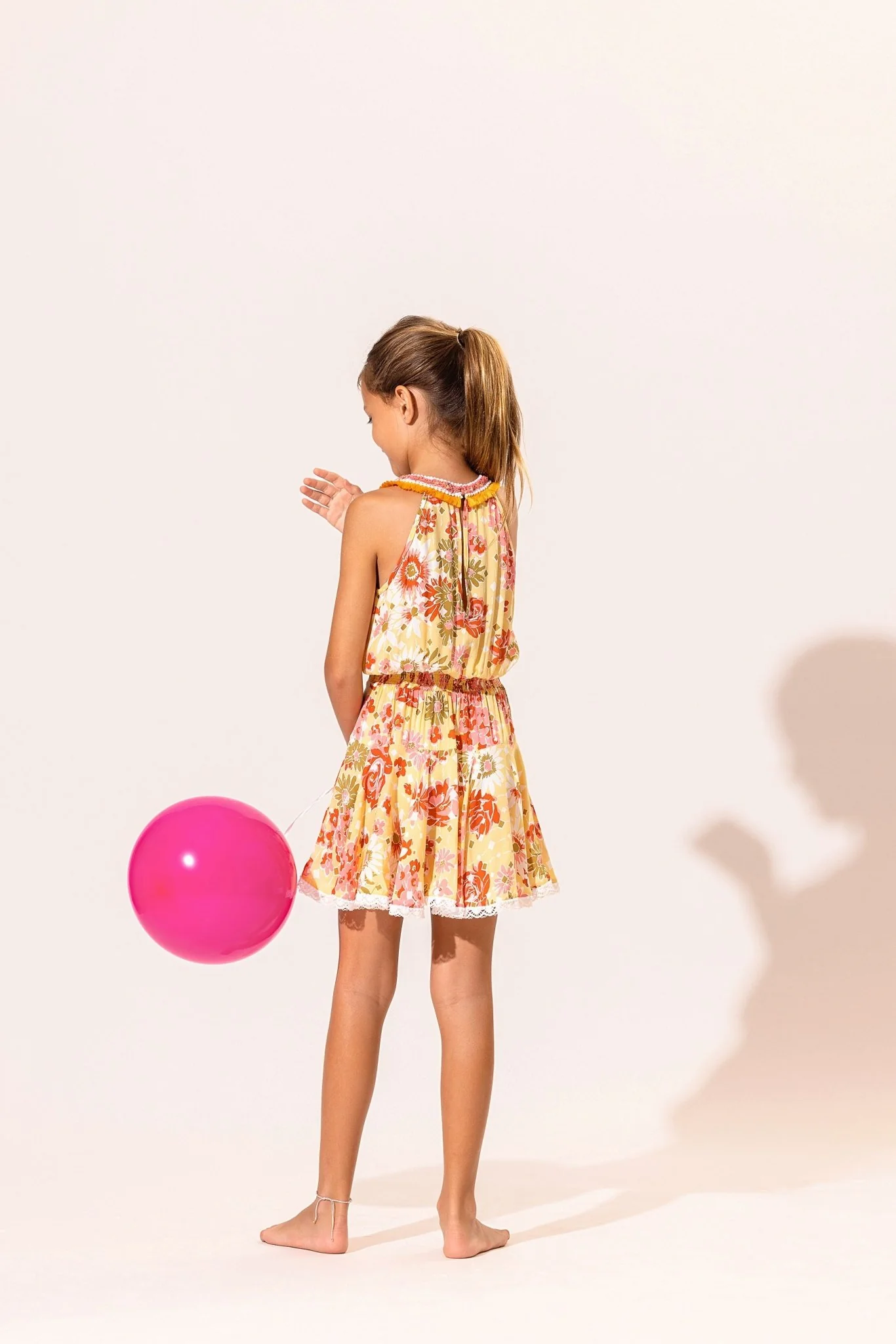 Kids Mini Dress Agathe - Yellow 90'S - Image 3
