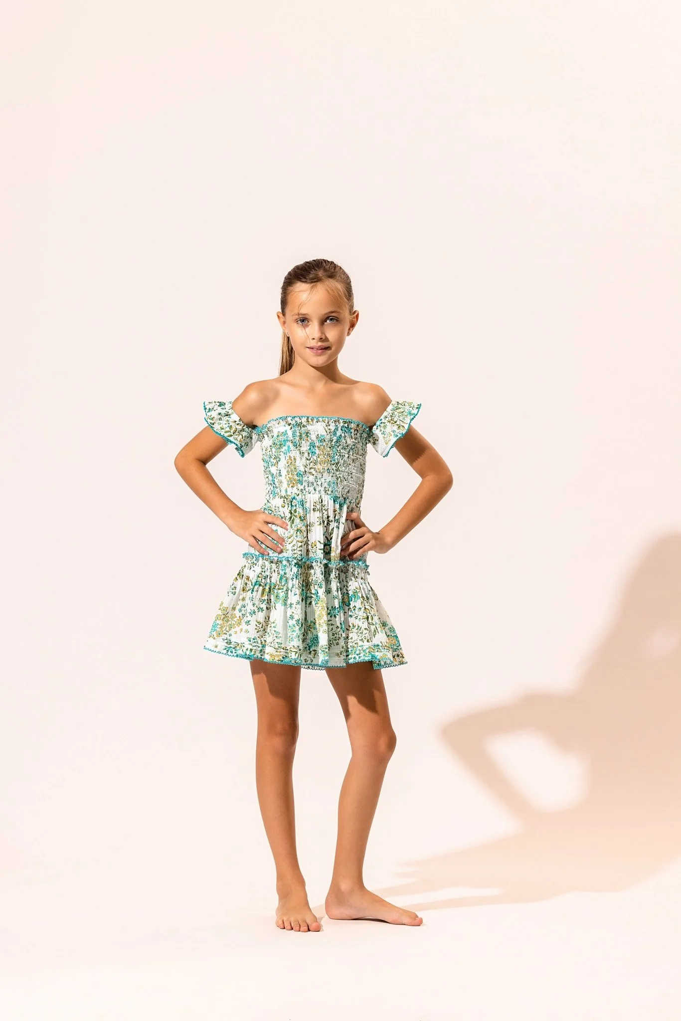 Kids Mini Dress Aurora - Aqua Queen Liberty - Image 3
