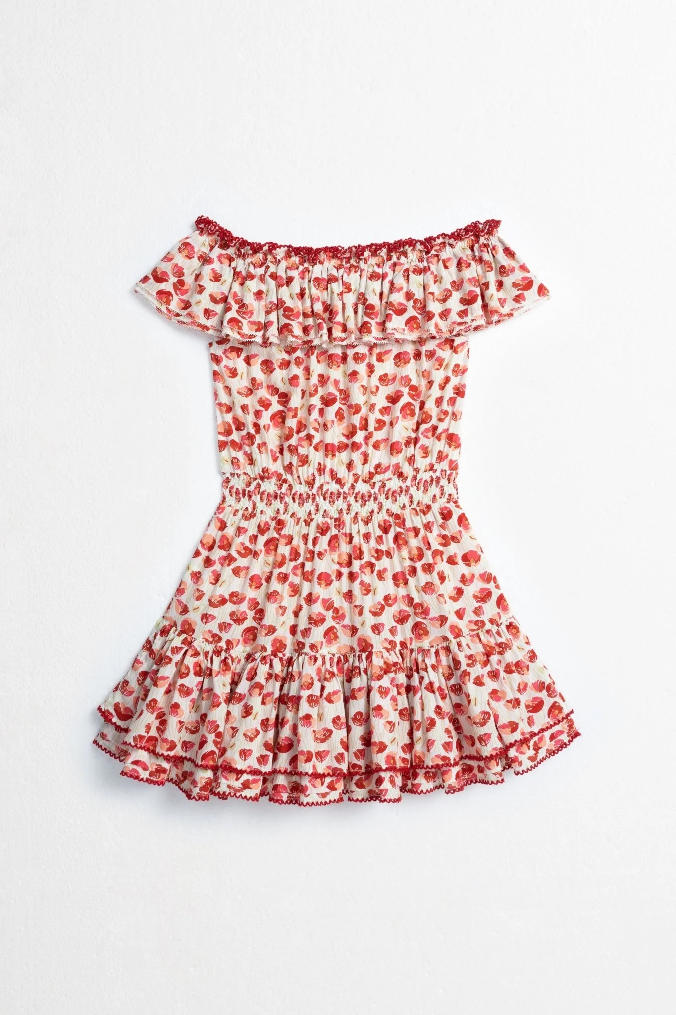 Kids Mini Dress Bella - White Red Alamy - Image 3