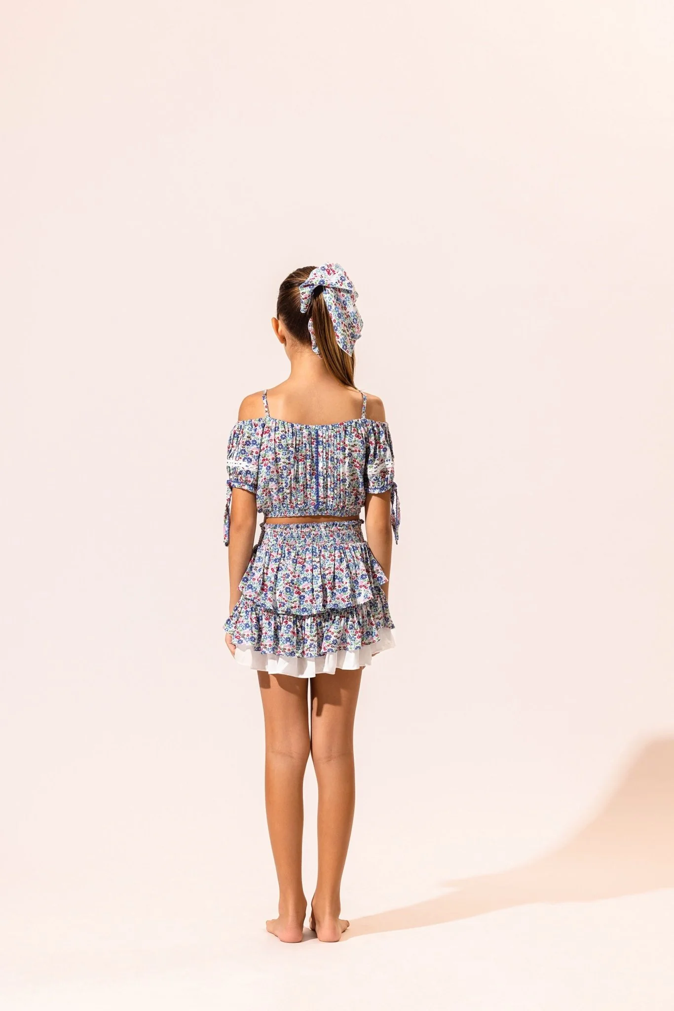 Kids Mini Skirt Ariane - Blue Jardin - Image 4