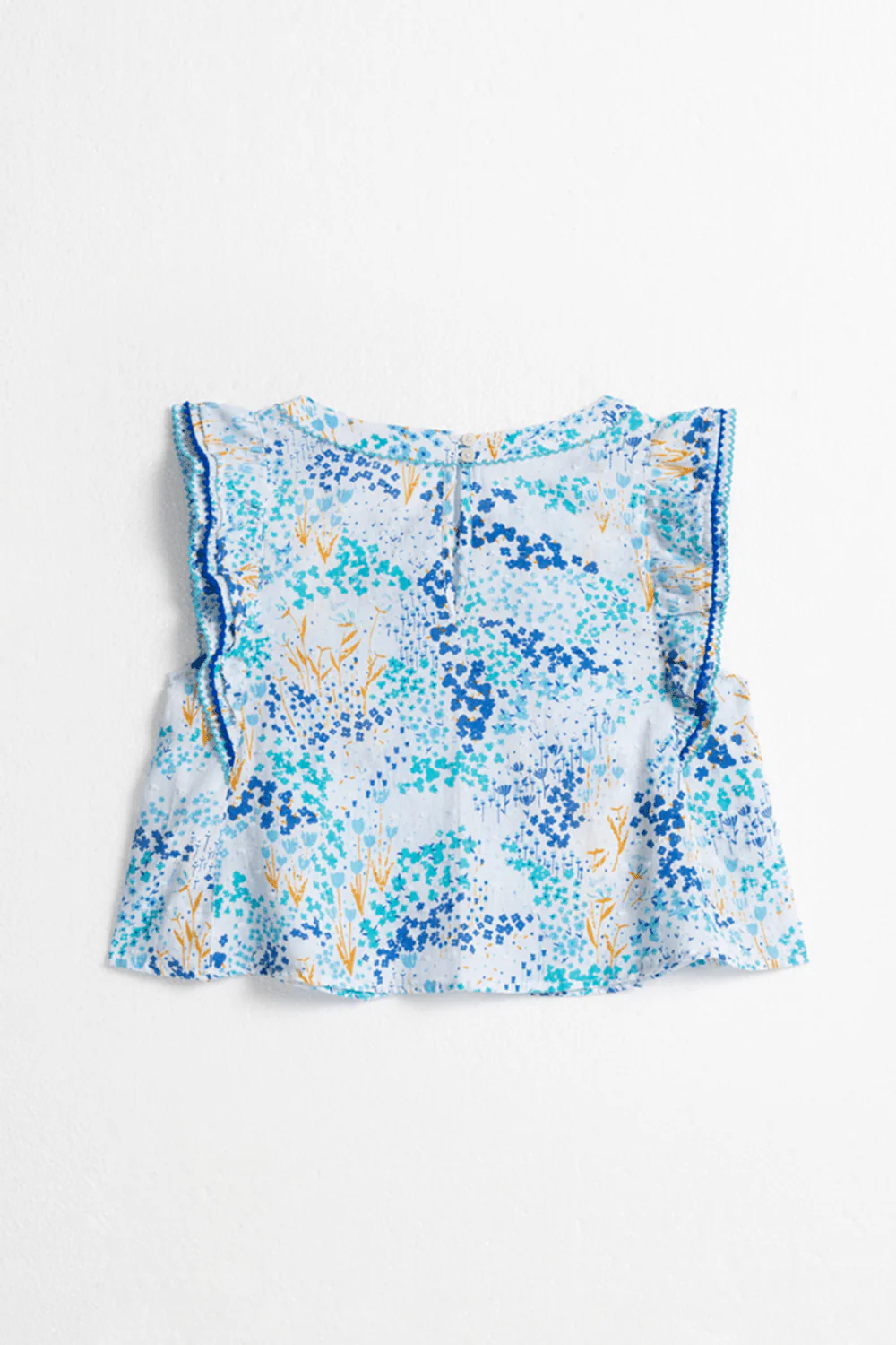 Kids Top Adeh - White Blue Tulipe - Image 3