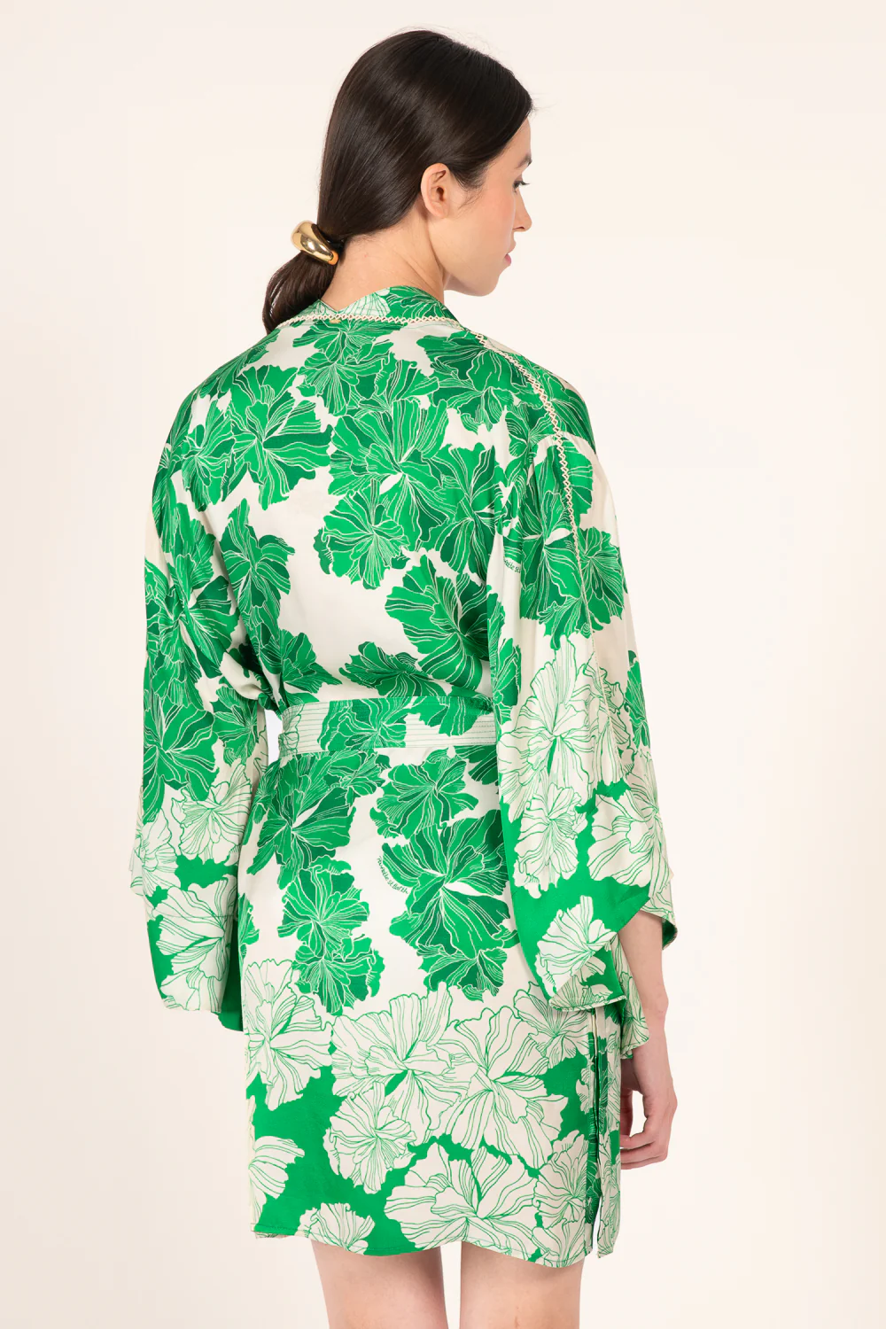 Kimono Luna - Green Flower Bunch - Image 7