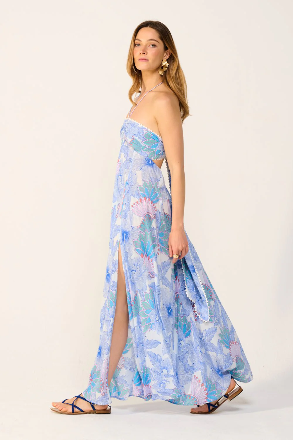 Long Dress Carla - Blue Padang - Image 5