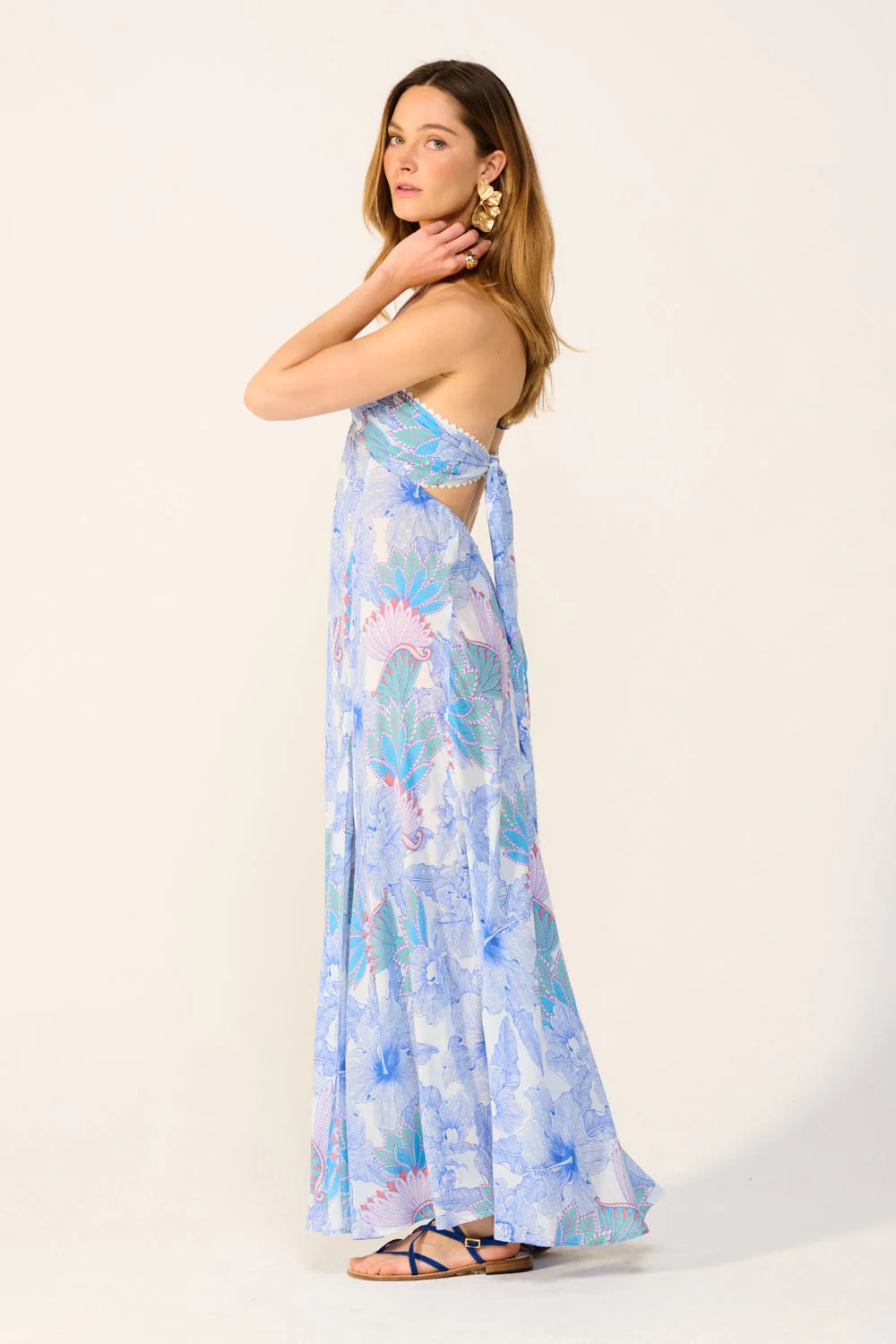 Long Dress Carla - Blue Padang - Image 6