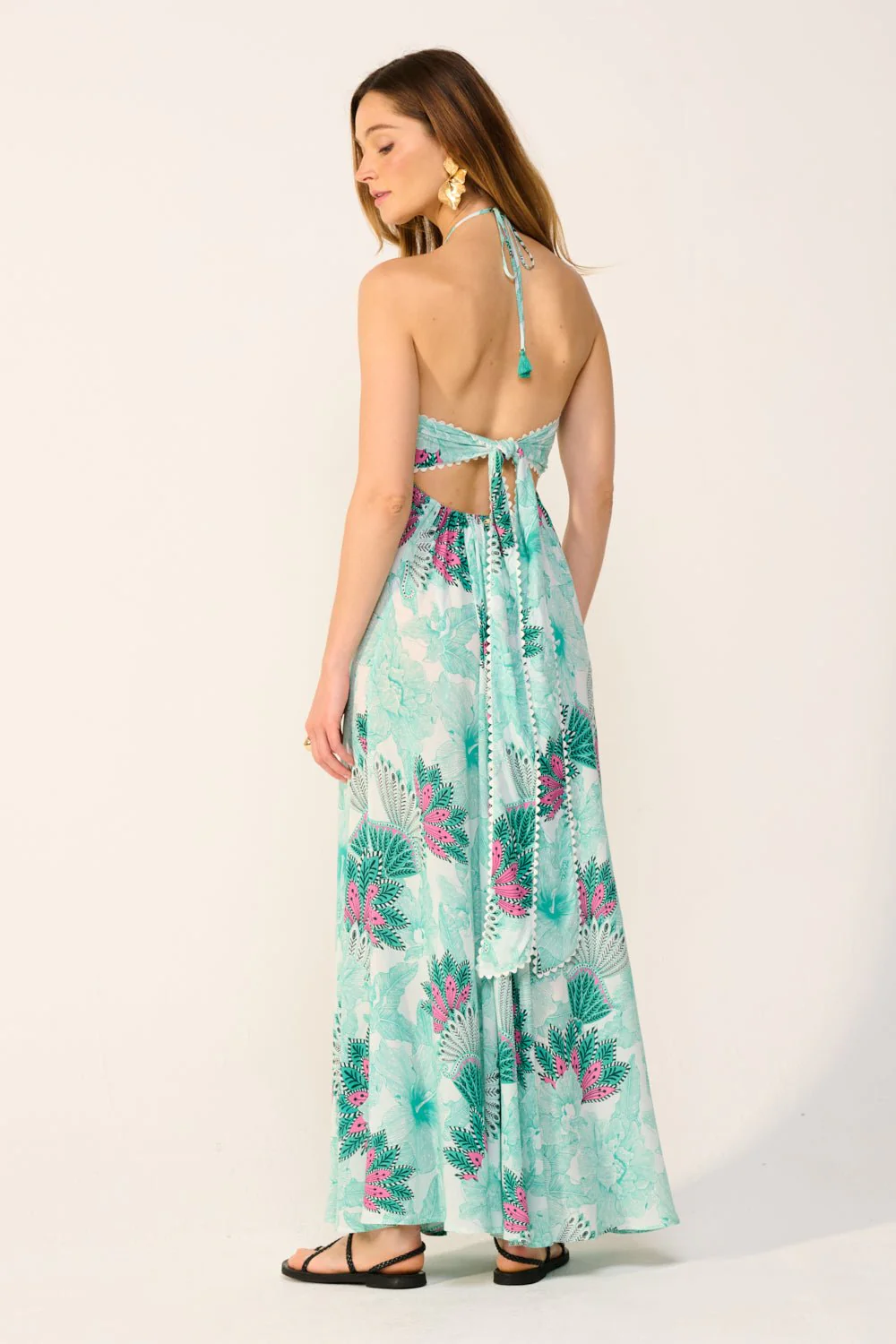 Long Dress Carla - Green Padang - Image 4