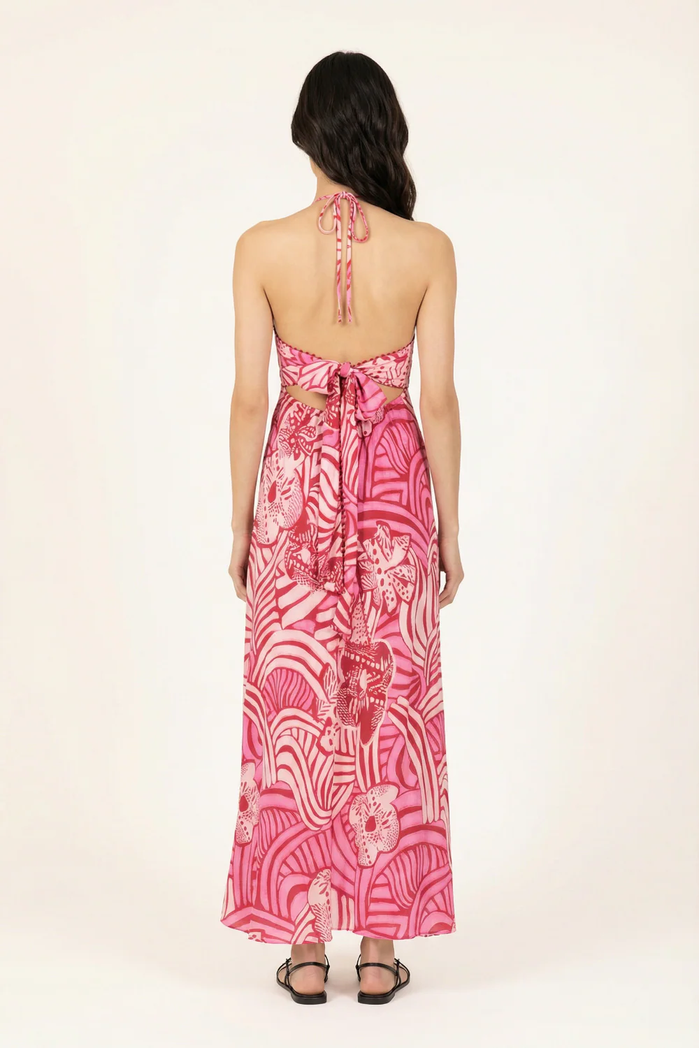 Long Dress Carla - Pink Japonism - Image 3