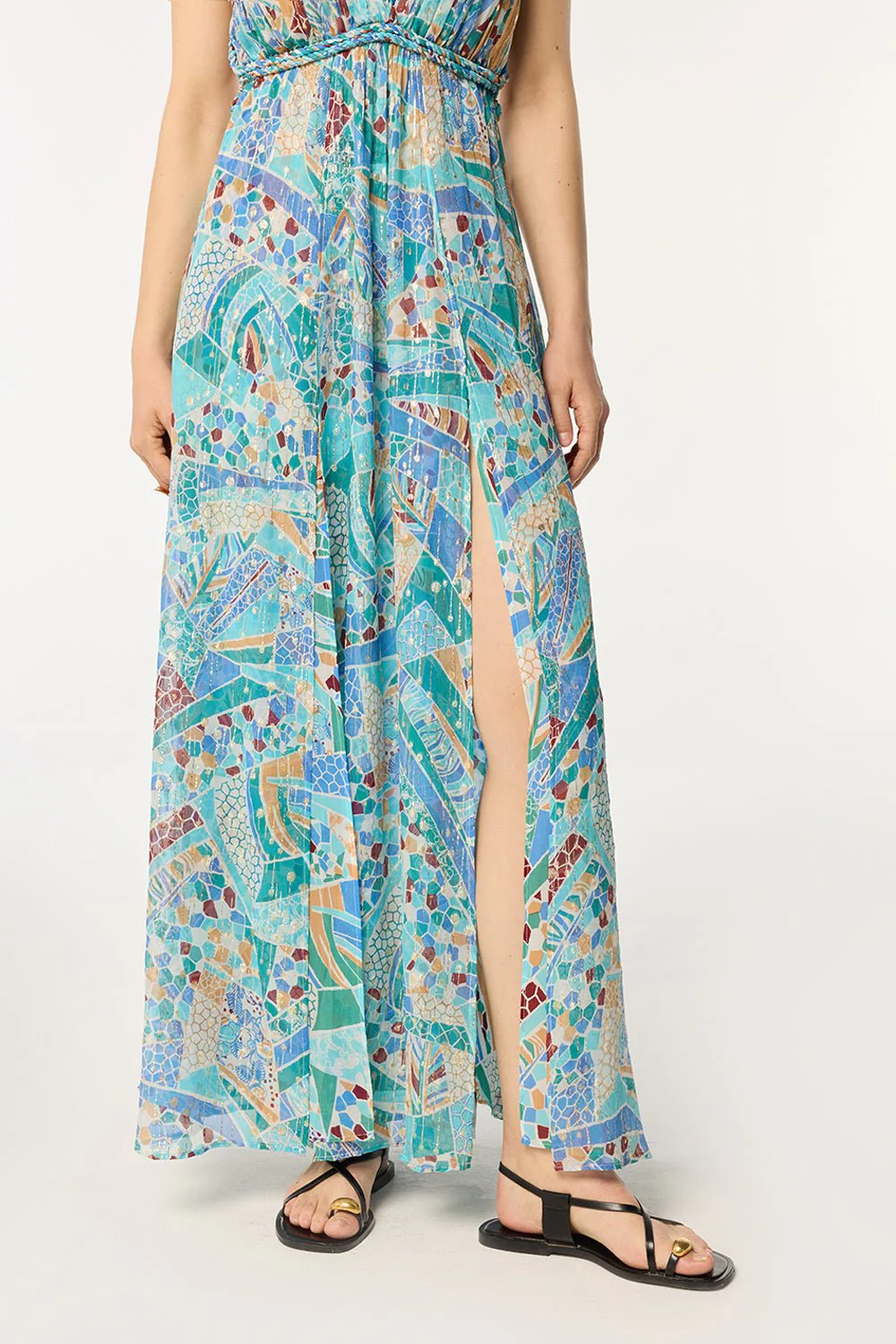 Long Dress Collette - Blue Mosaic - Image 3