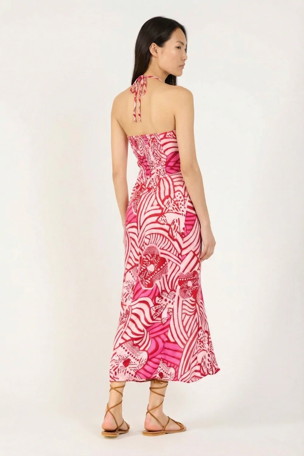 Long Dress Collina - Pink Japonism - Image 3