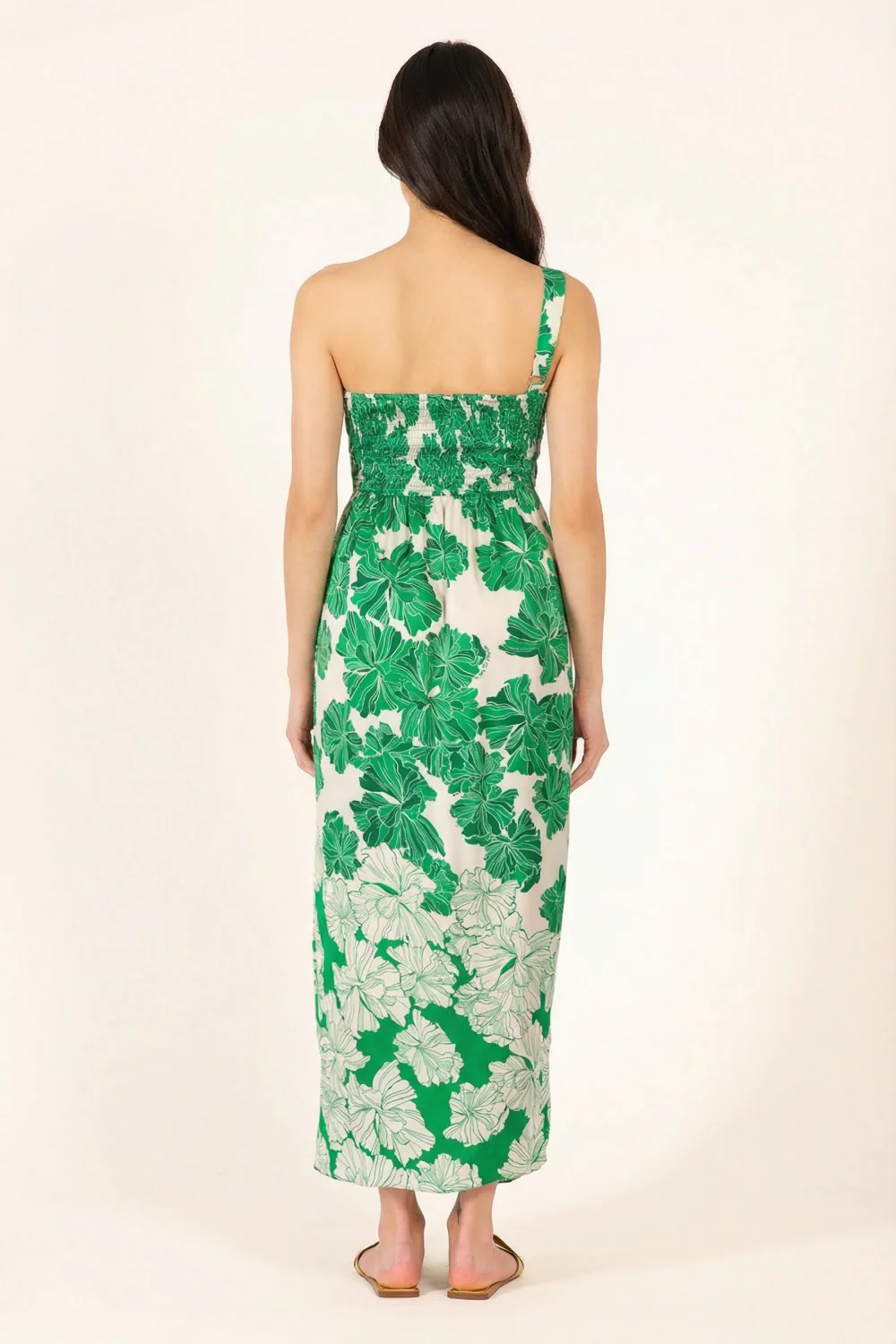 Long Dress Fanny - Green Flower Bunch - Image 4