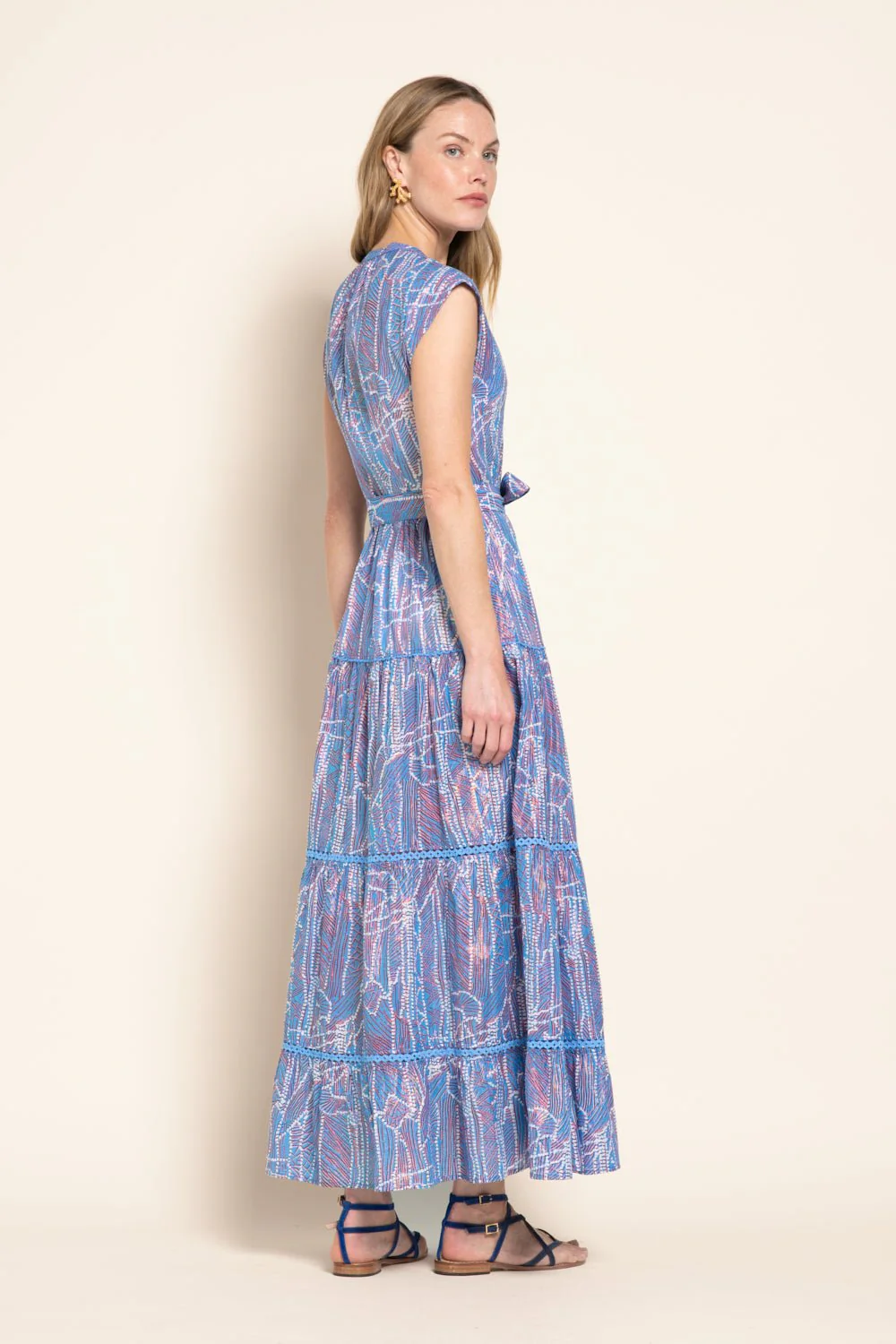 Long Dress Kora - Blue Akoya - Image 3