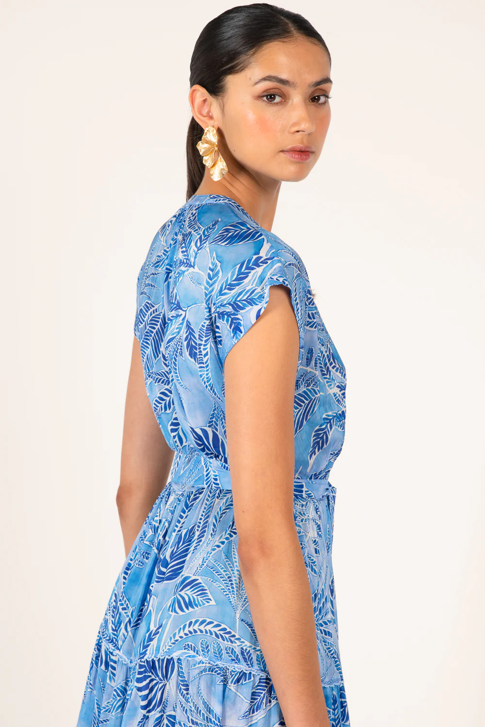 Long Dress Kora - Blue Calathea - Image 6