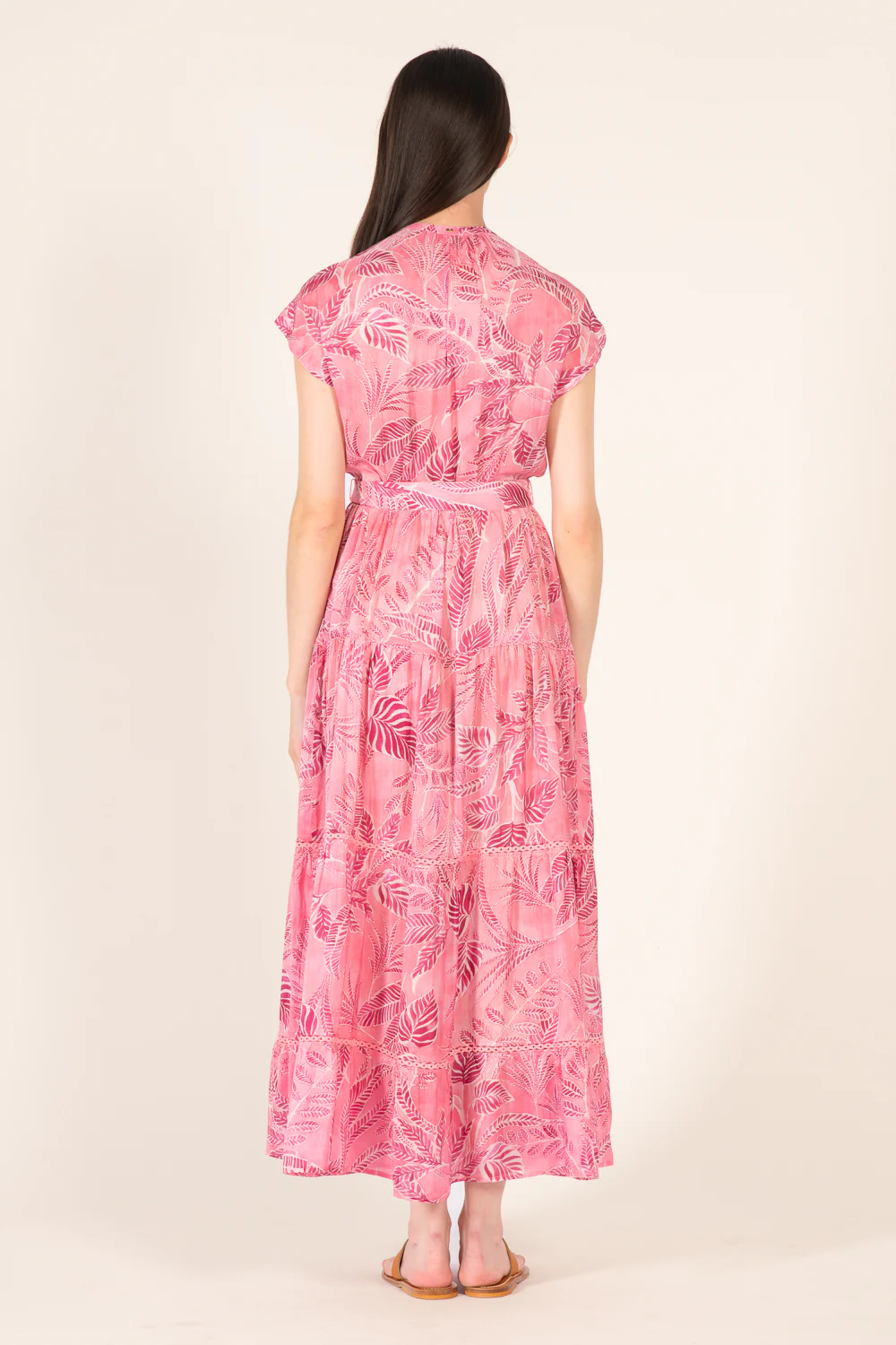 Long Dress Kora - Pink Calathea - Image 5