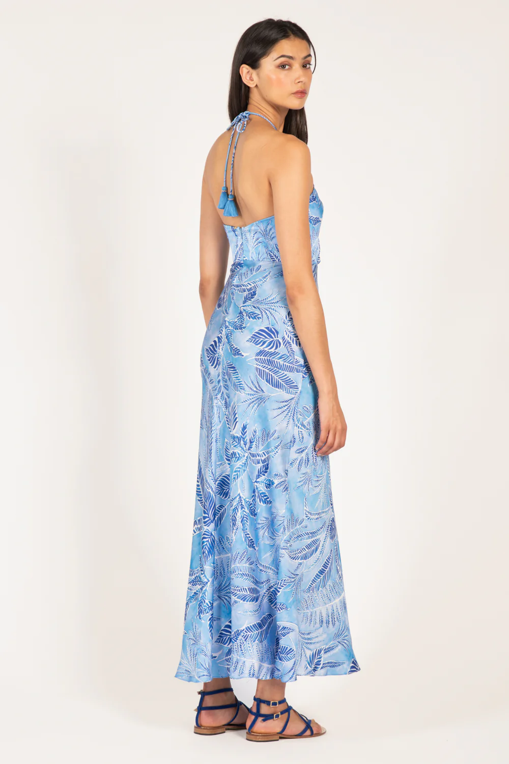 Long Dress Stella - Blue Calathea - Image 4