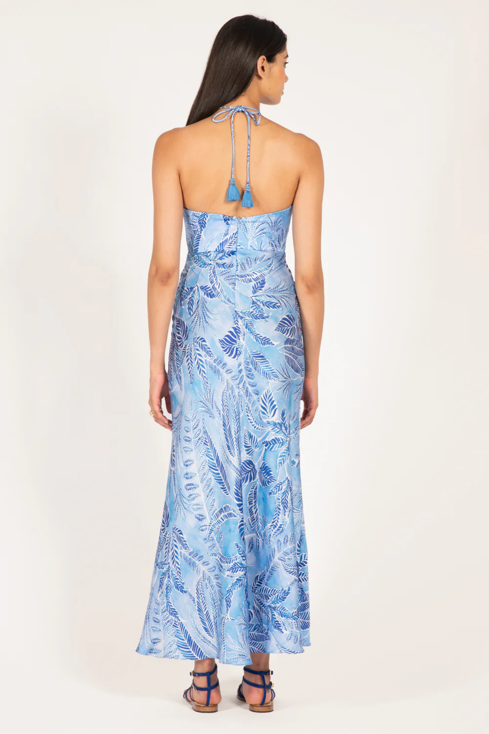 Long Dress Stella - Blue Calathea - Image 5