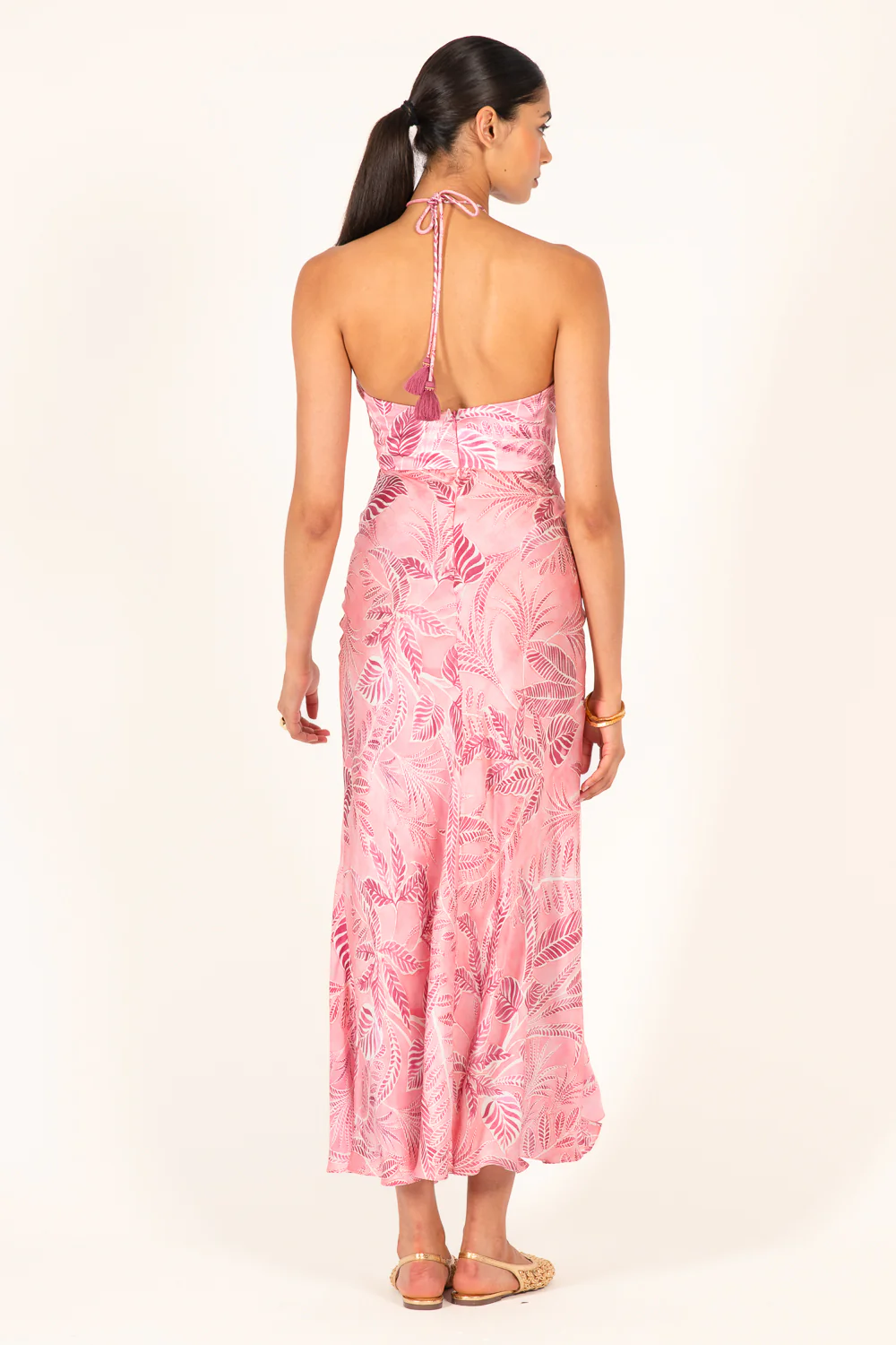 Long Dress Stella - Pink Calathea - Image 8