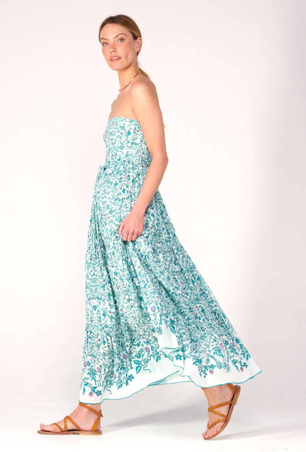 Long Dress Thelma - Green Tiare - Image 3