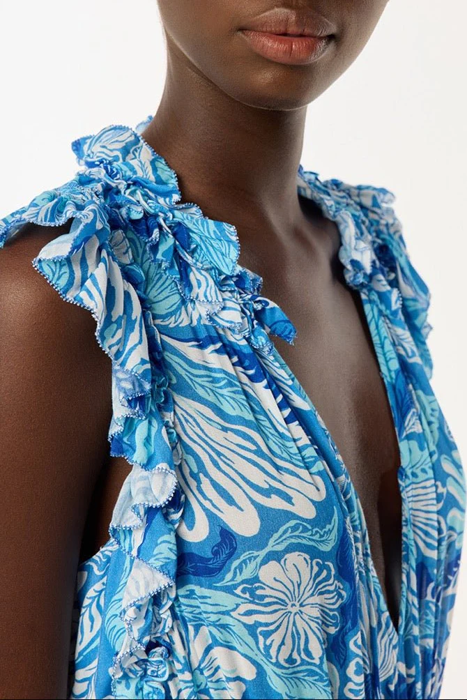 Long Jumpsuit Belene - Blue Tiger Lily - Image 3
