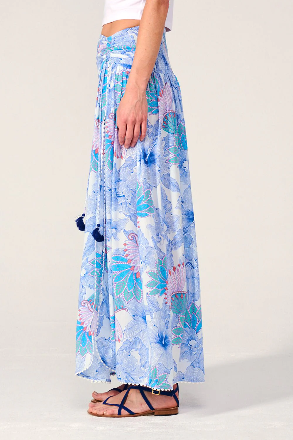 Long Skirt Carla - Blue Padang - Image 3