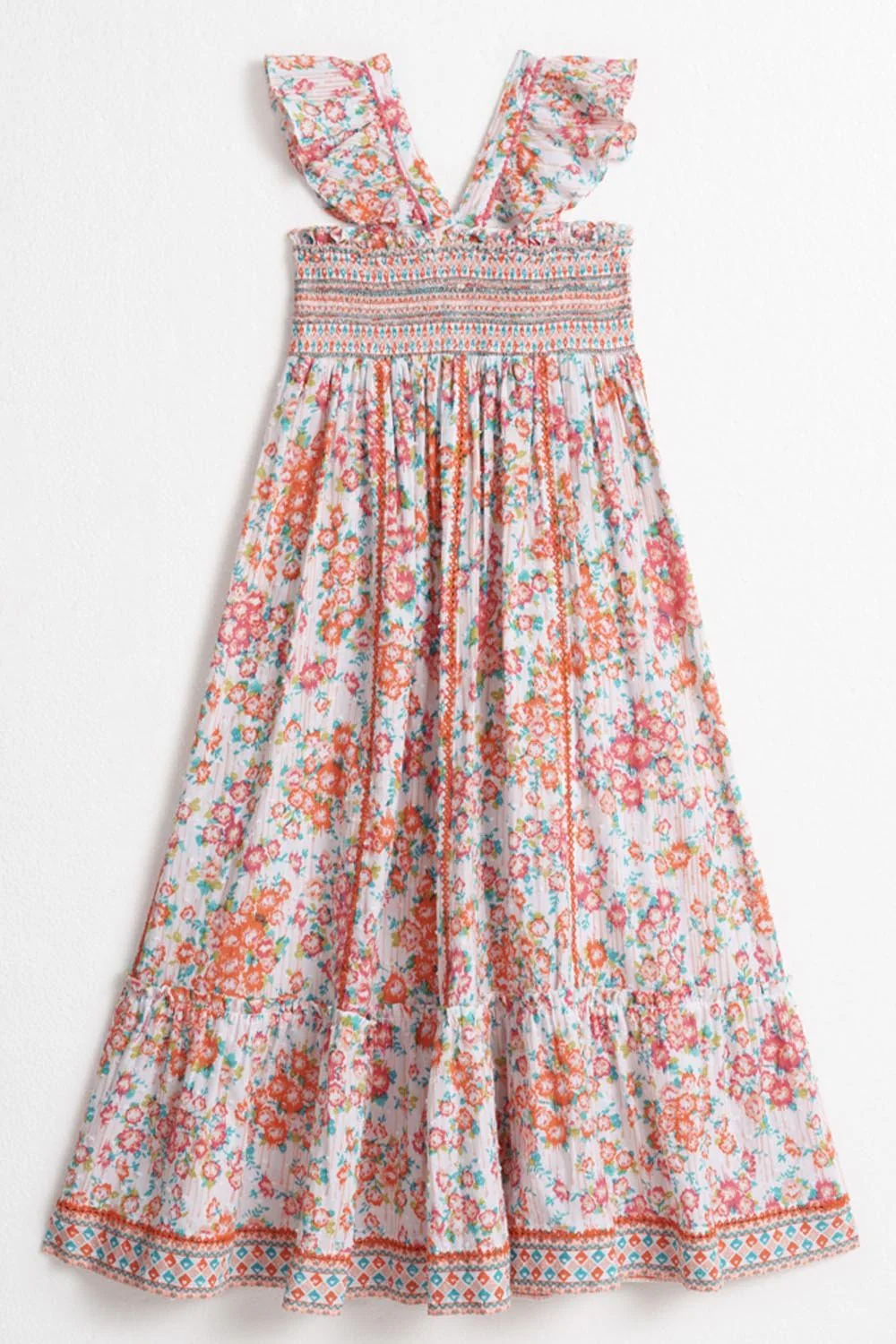 Kids Midi Dress Cindy - Pink Aquarelle - Image 3