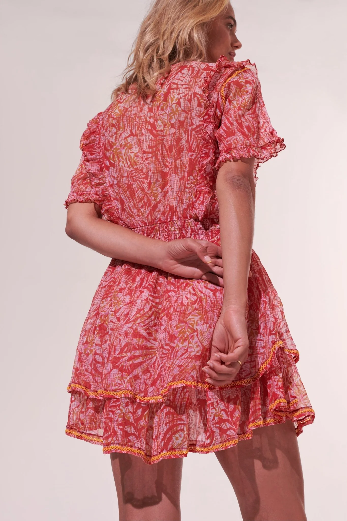Mini Dress Alyson - Orange Tropical - Image 3