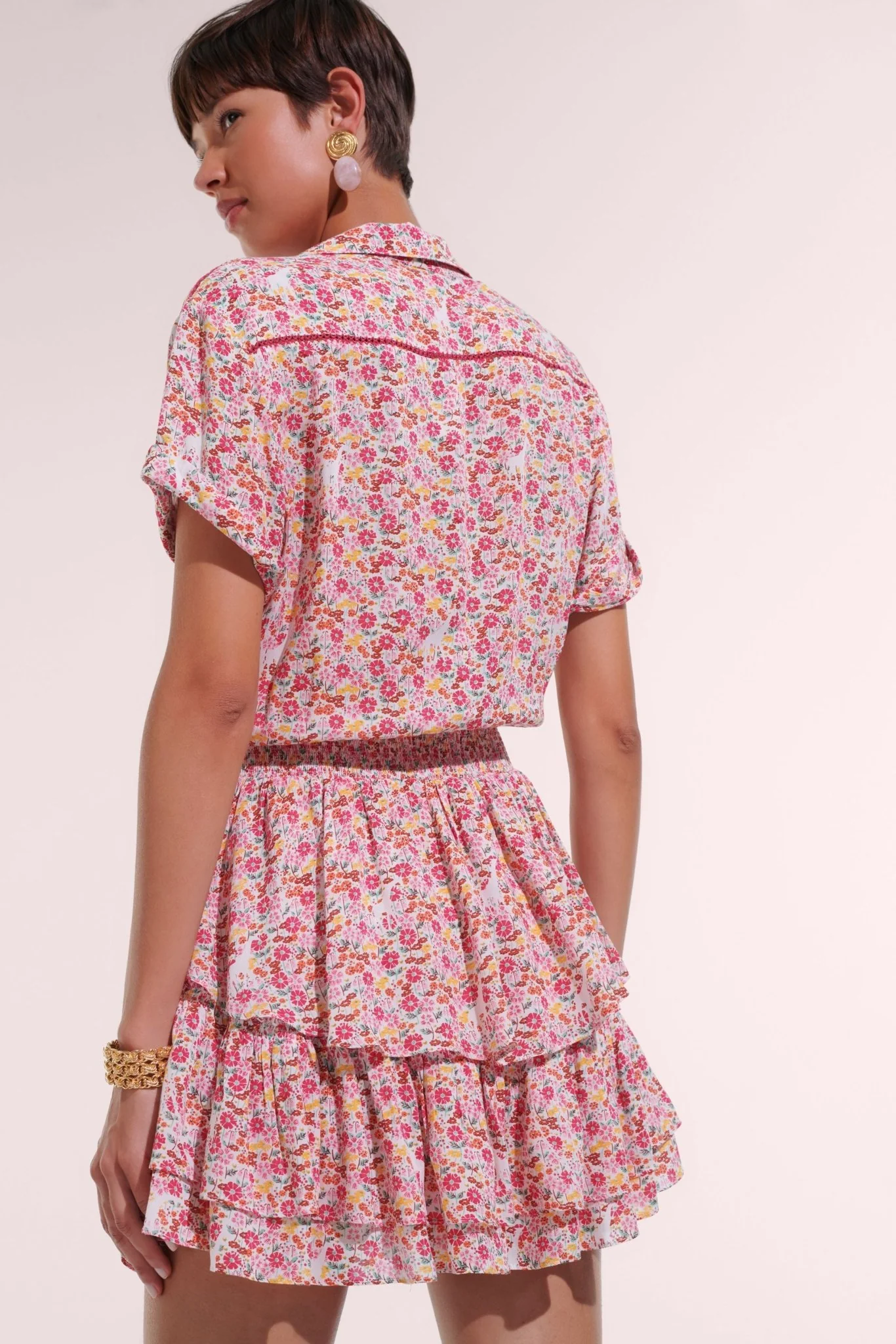 Mini Dress Brenda - Pink Jardin - Image 3