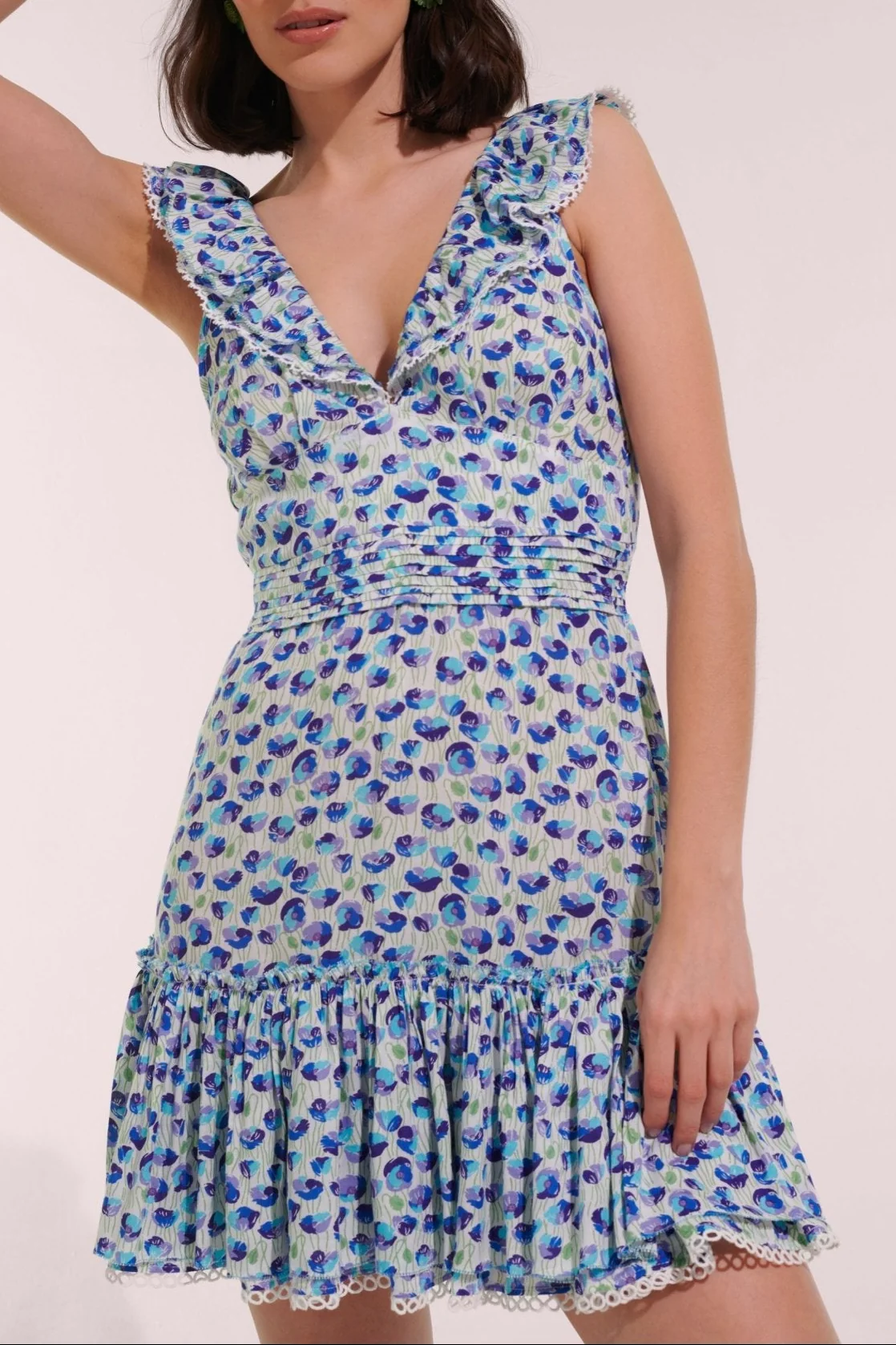 Mini Dress Bruna - White Blue Alamy - Image 3