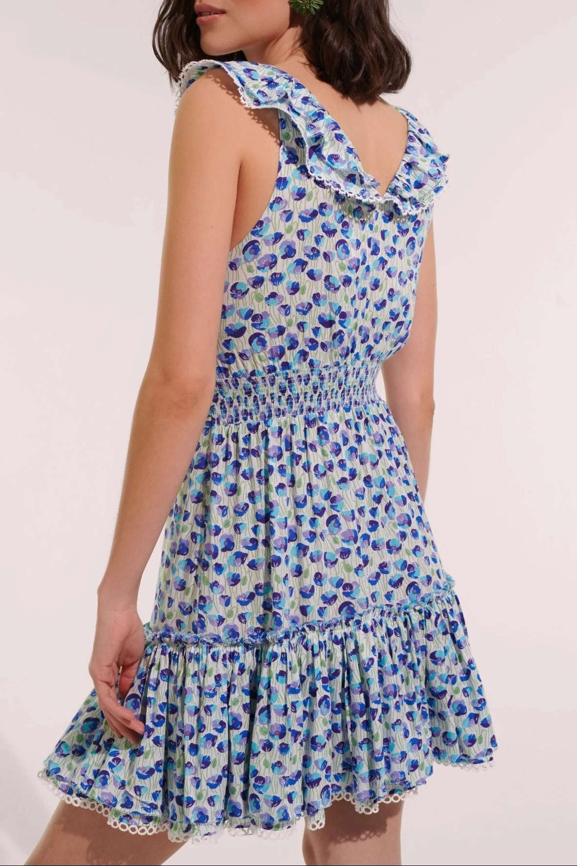 Mini Dress Bruna - White Blue Alamy - Image 4