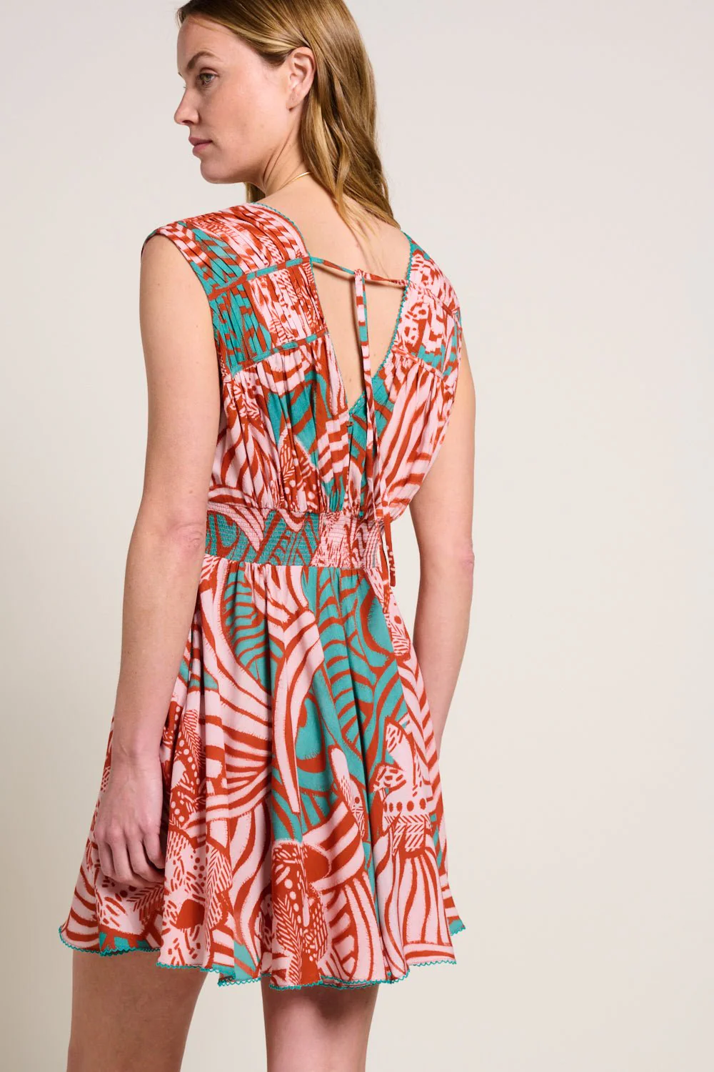 Mini Dress Ciao - Brick Japonism - Image 3