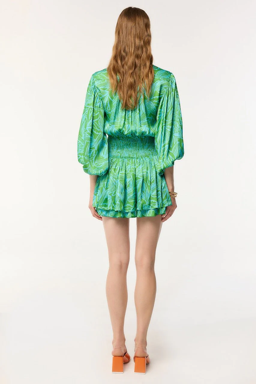 Mini Dress Colleen - Turquoise Pop Tiger - Image 3