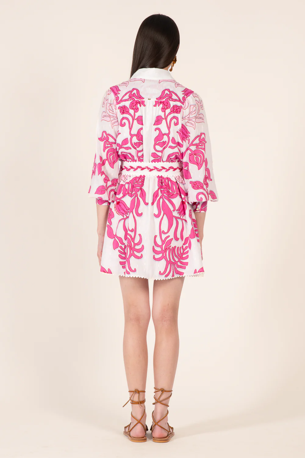 Mini Dress Conti - White Pink Ritual - Image 7