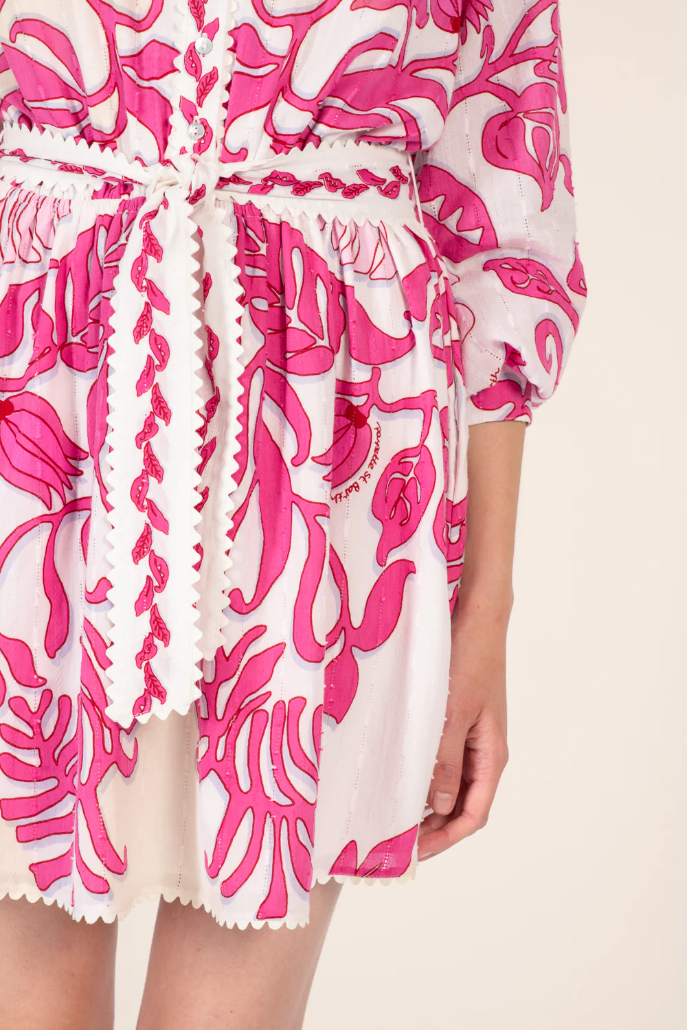 Mini Dress Conti - White Pink Ritual - Image 8