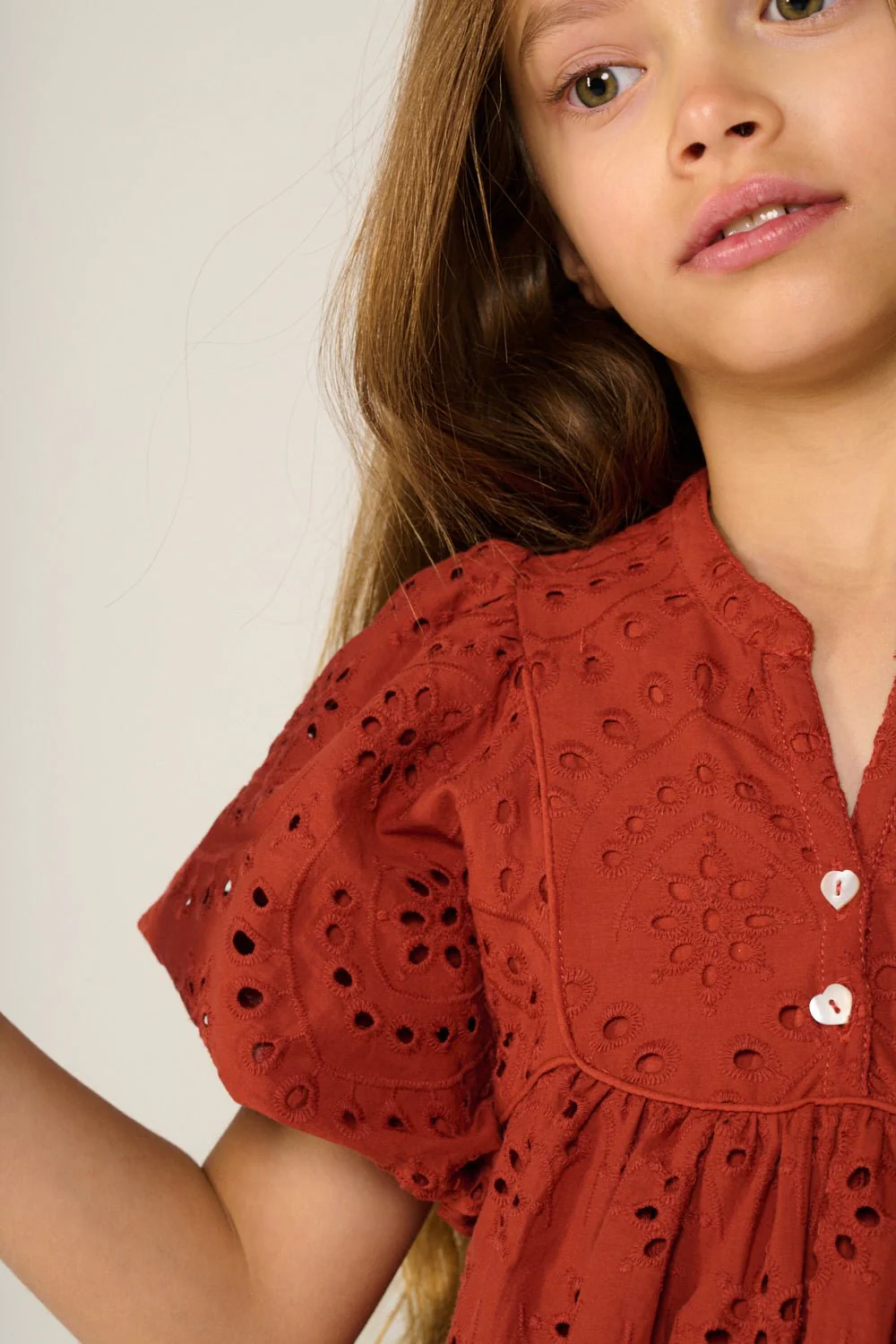Mini Dress Cruz for girls - Paprika - Image 3