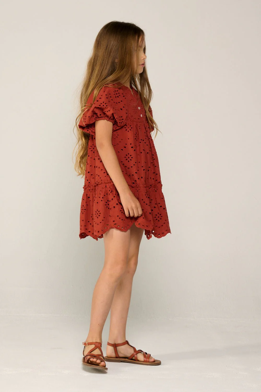 Mini Dress Cruz for girls - Paprika - Image 4