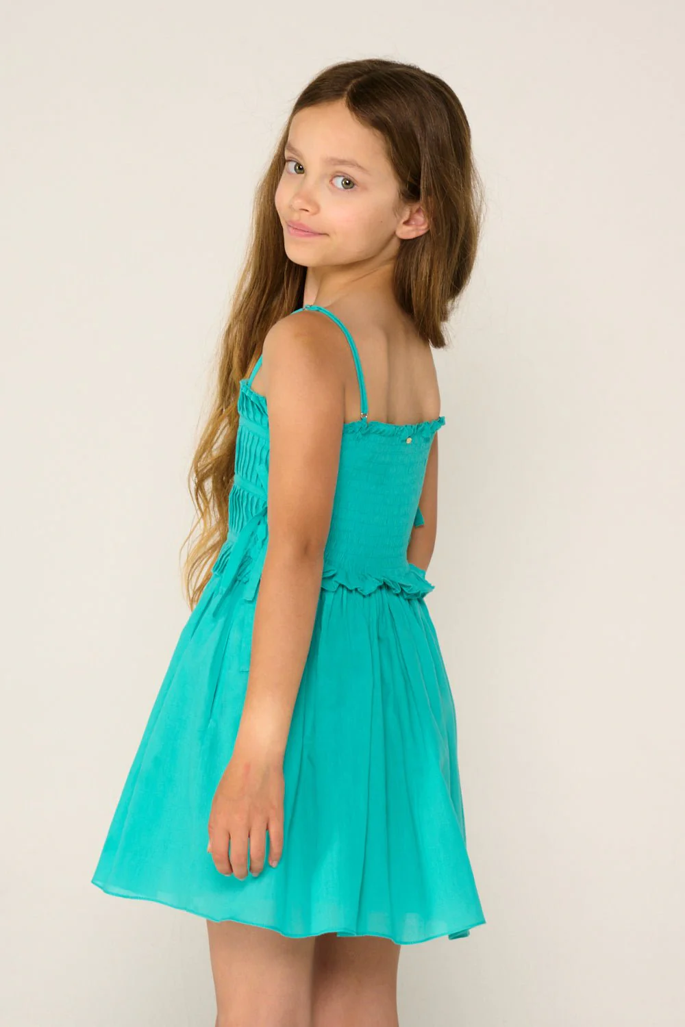 Mini Dress Elena for girls - Aqua - Image 4