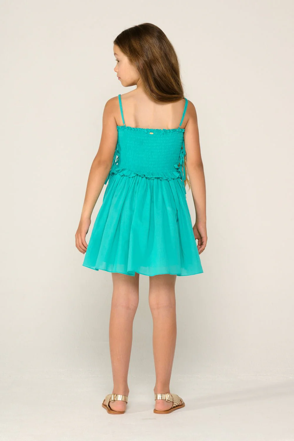Mini Dress Elena for girls - Aqua - Image 5