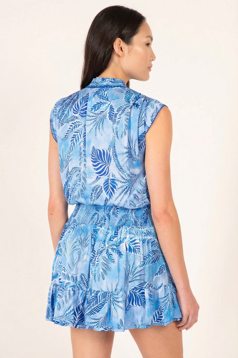 Mini Dress Estelle - Blue Calathea - Image 5