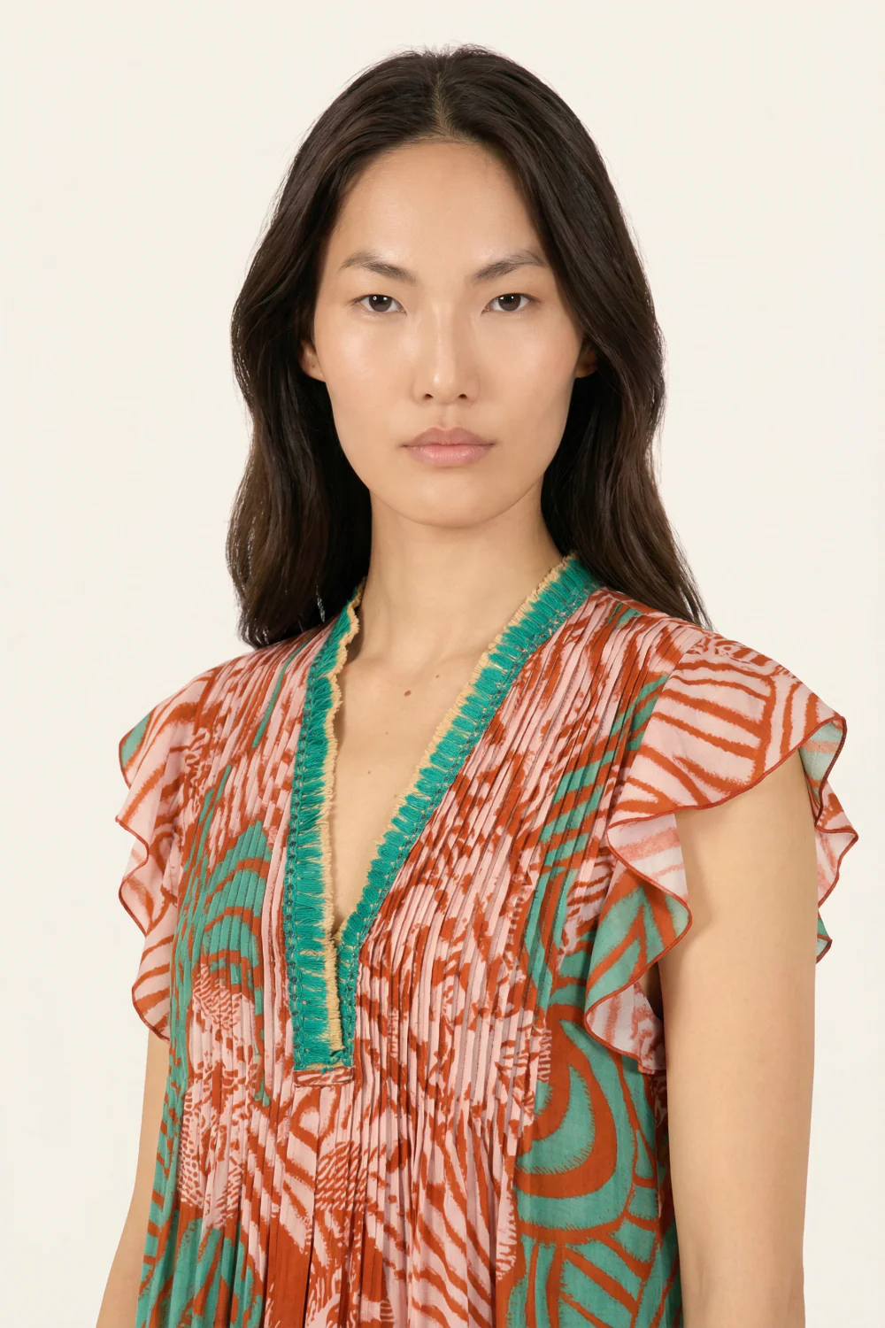 Mini Dress Sasha - Brick Japonism - Image 3