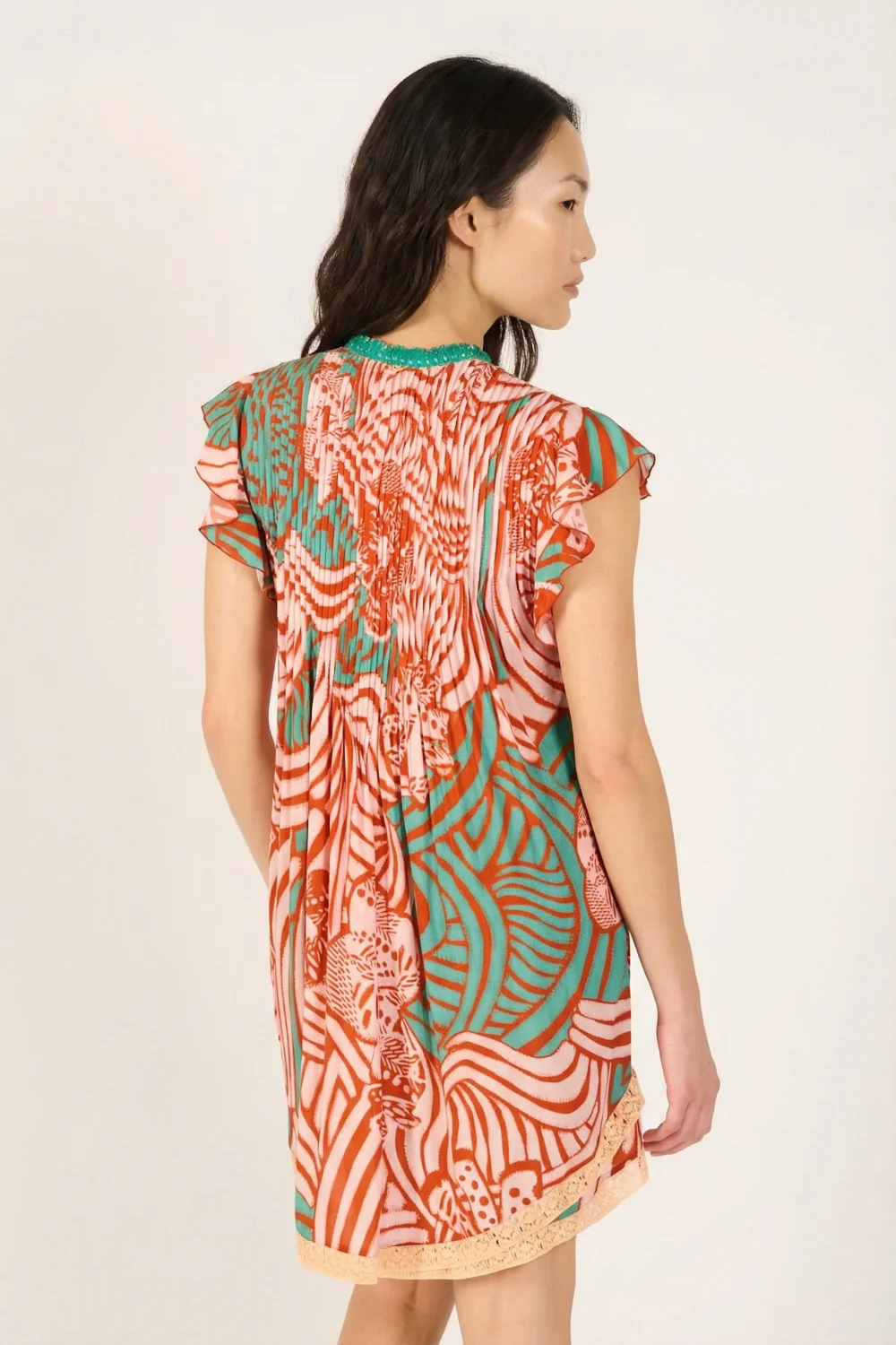 Mini Dress Sasha - Brick Japonism - Image 4