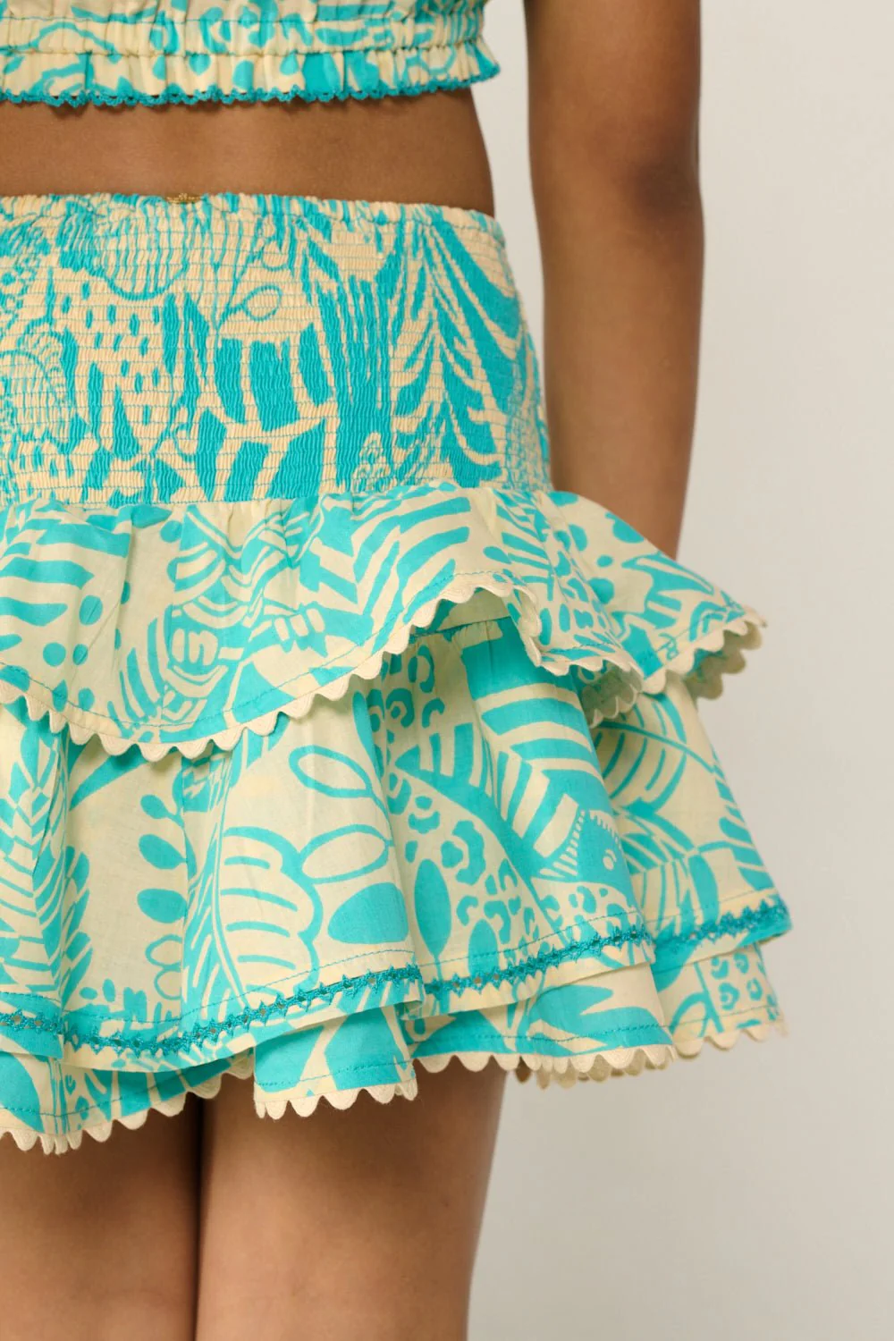 Mini Skirt Alizee for girls - Aqua Toucan - Image 4