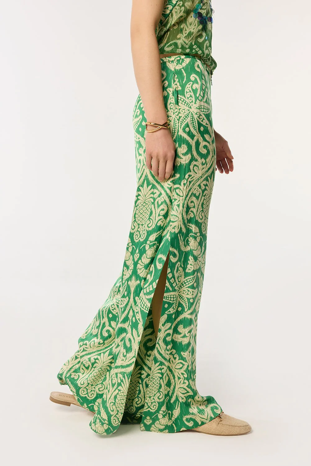 Pant Clea - Green Macro Ikat - Image 3