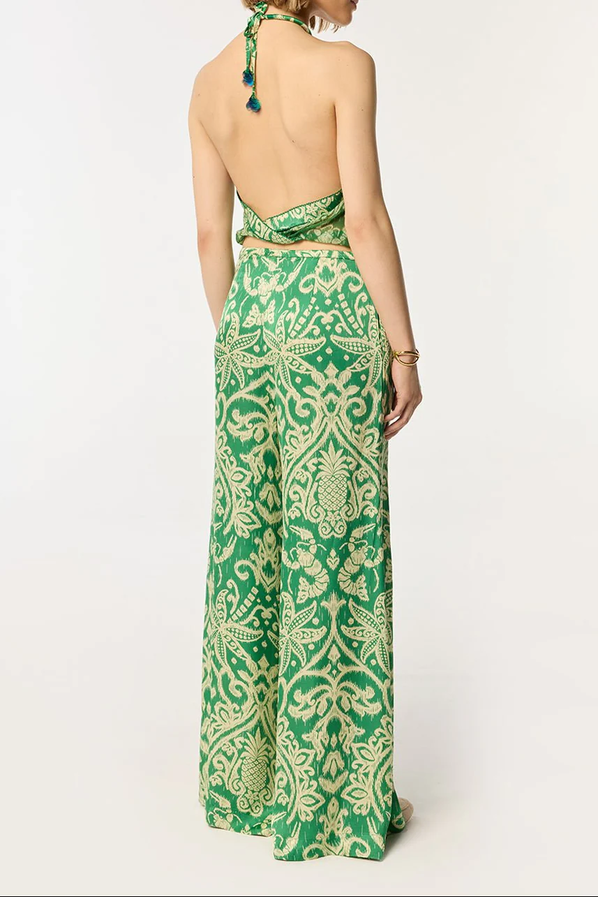 Pant Clea - Green Macro Ikat - Image 4