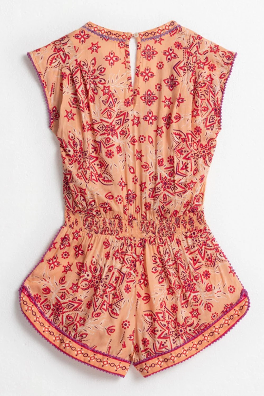 Kids Short Jumpsuit Anaik - Orange Bijou Batik - Image 3