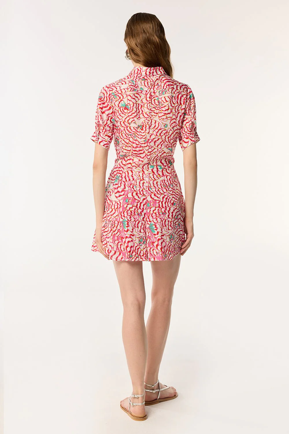 Short Jumpsuit Bettina - Pink Wings Flower - Image 4