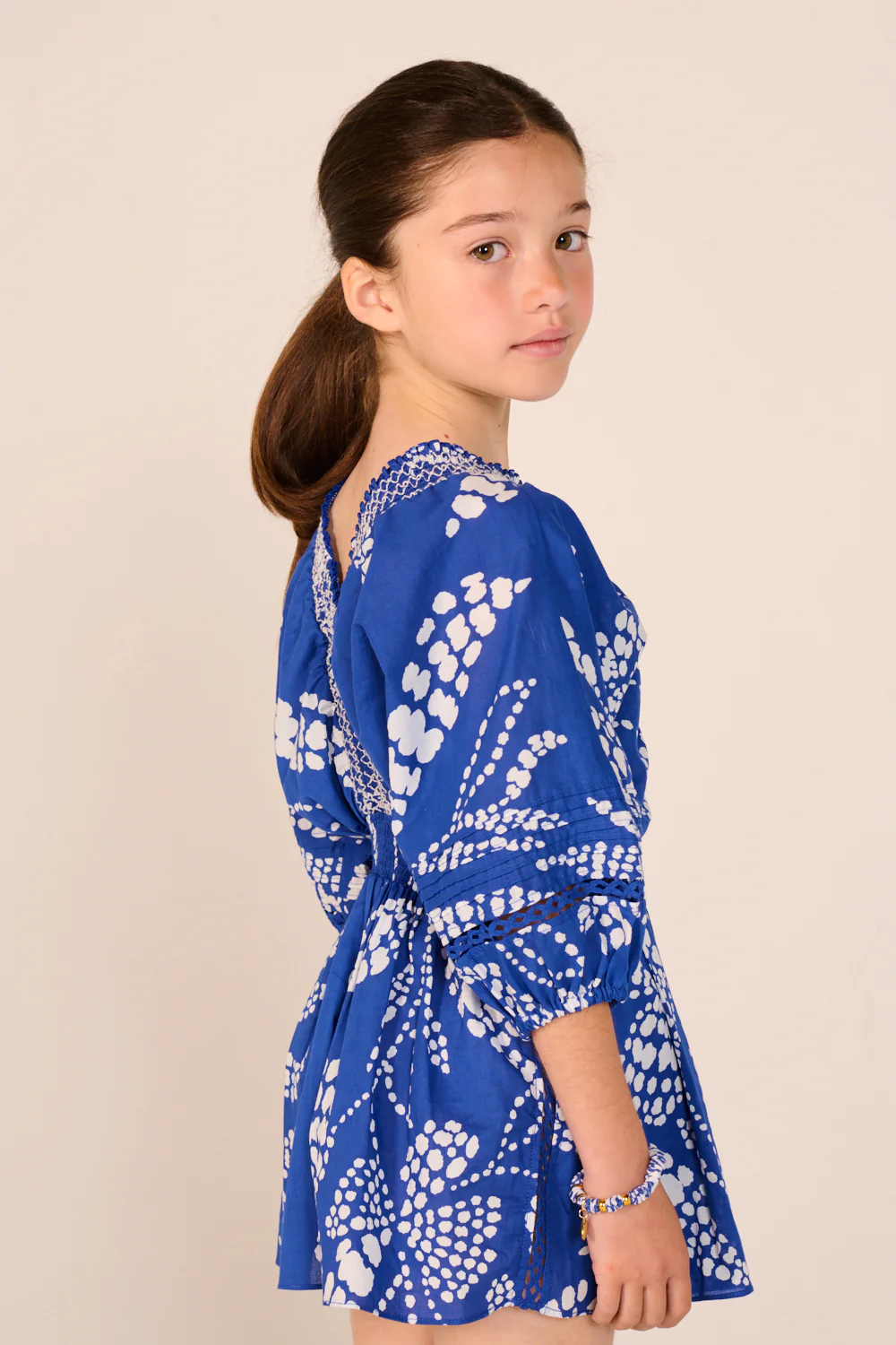 Short Jumpsuit Chantal for girls - Blue Austral - Image 3
