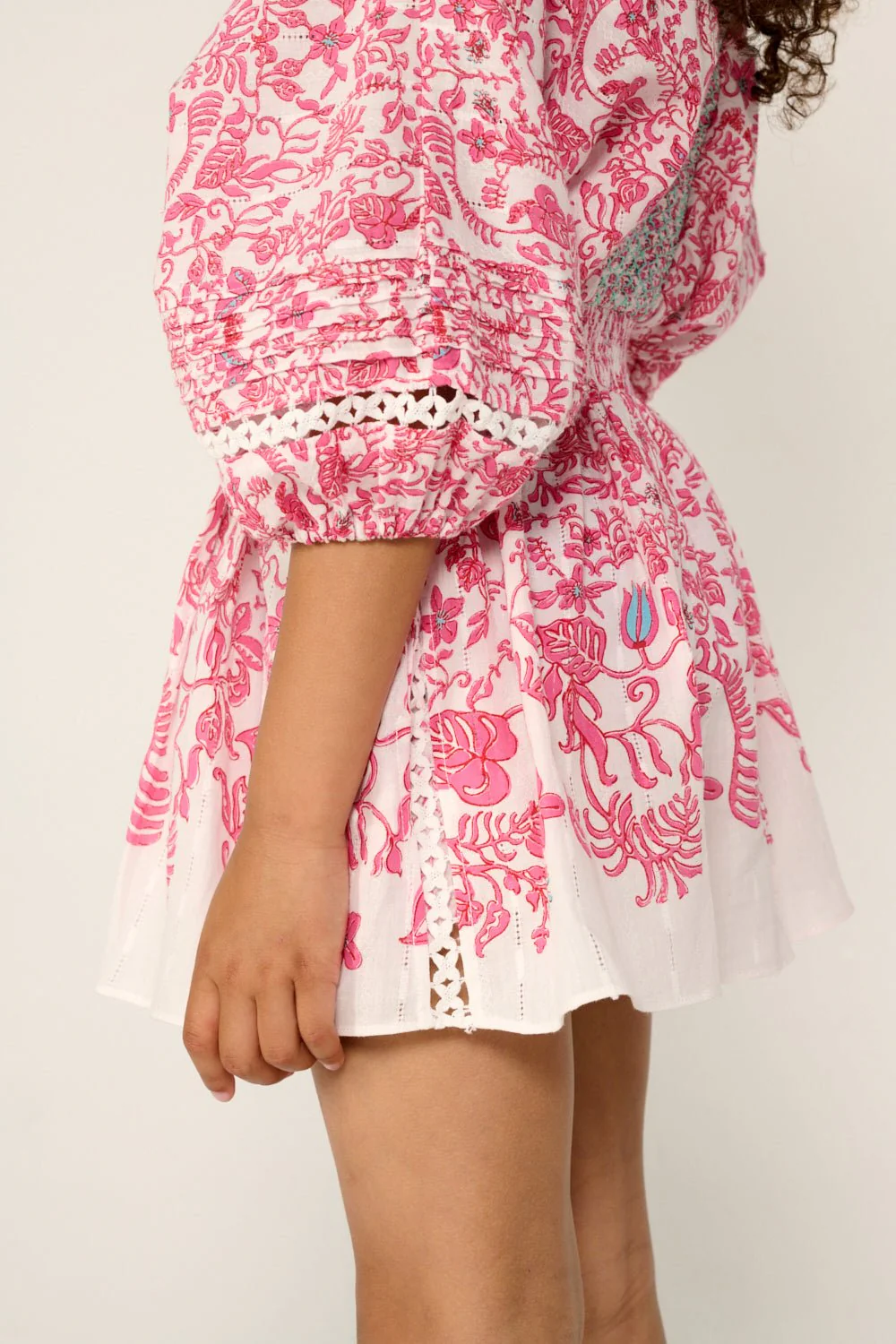 Short Jumpsuit Chantal for girls - Pink Tiare - Image 4